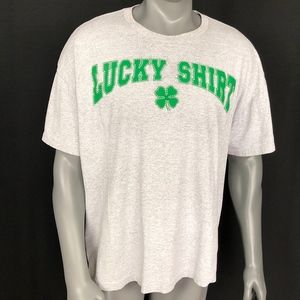 St. Patricks Day Shamrock Lucky Shirt Grey